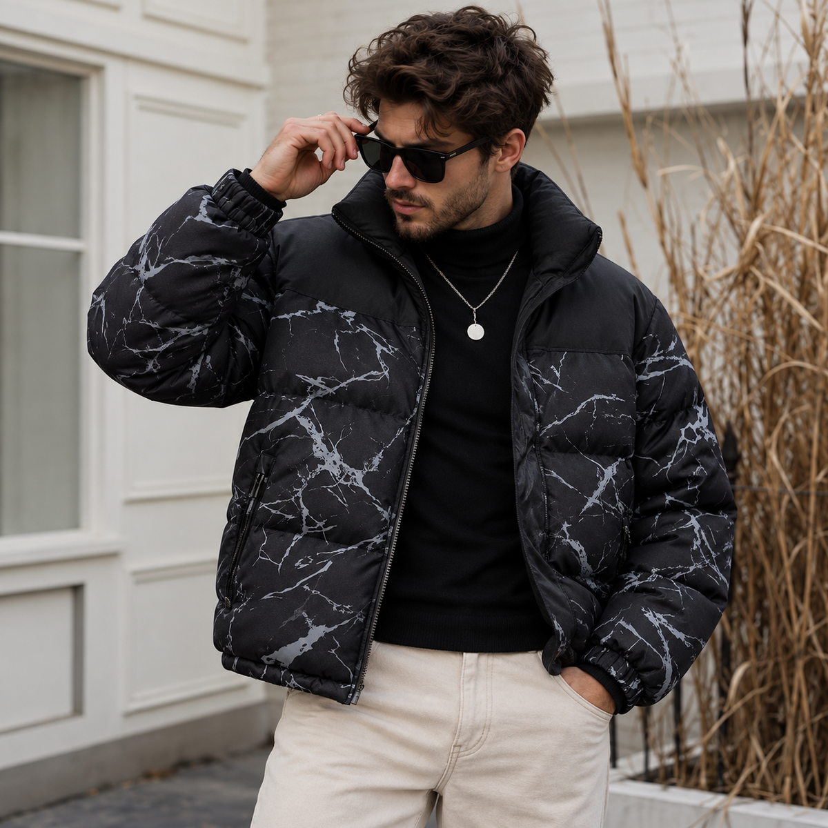 Arden Marble Puffer