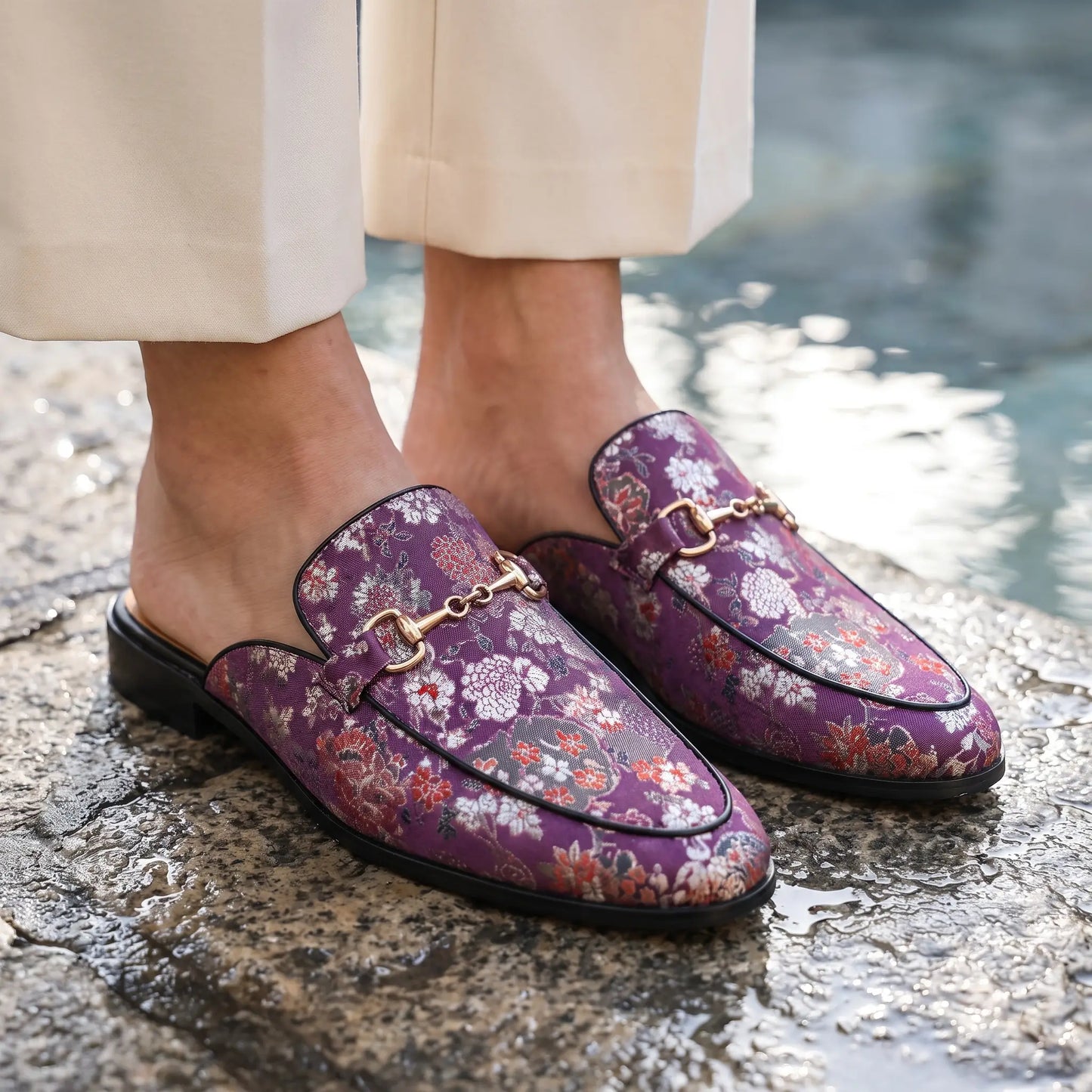 Monaco Tapestry Mules