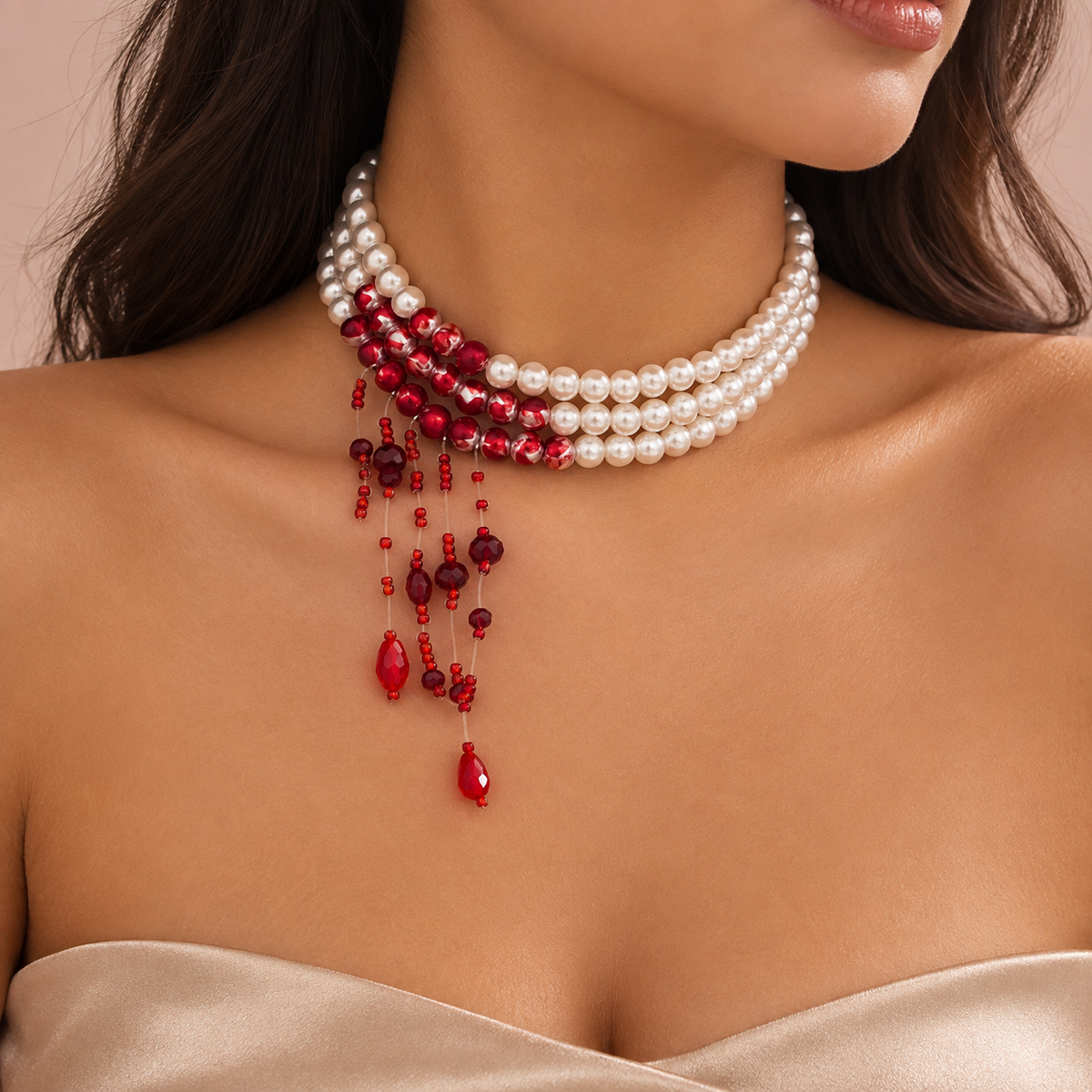 Crimson Cascade Choker